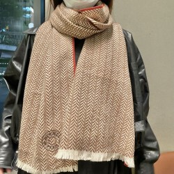 Special Grade Replica Hermes herringbone wool scarf 36x200cm  Clone Sale