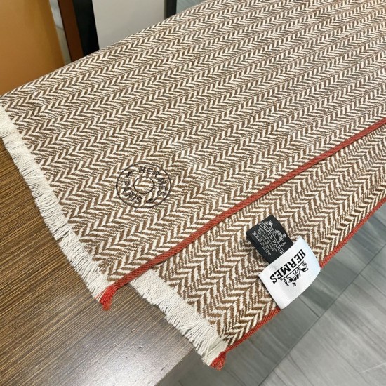 Special Grade Replica Hermes herringbone wool scarf 36x200cm  Clone Sale