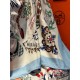 Special Grade Replica Hermès Reversible Color Velvet Square Scarf 140cm Blue Clone Sale