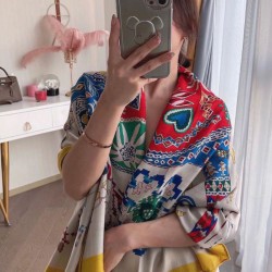 Special Grade Replica Hermès Reversible Color Velvet Square Scarf 140cm Yellow Clone Sale