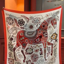 Special Grade Replica Hermès Reversible Color Velvet Square Scarf 140cm Red Clone Sale