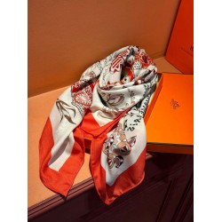 Special Grade Replica Hermès Reversible Color Velvet Square Scarf 140cm Red Clone Sale