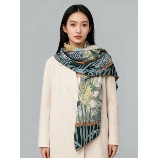 Special Grade Replica Hermes Premium Double-Sided Tonal Silk Cashmere Shawl 140 04 Clone Sale