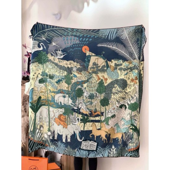Special Grade Replica Hermes Premium Double-Sided Tonal Silk Cashmere Shawl 140 04 Clone Sale