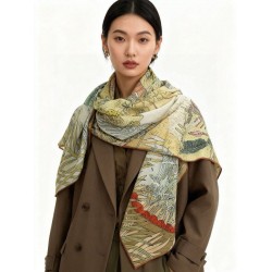 Special Grade Replica Hermes Premium Double-Sided Tonal Silk Cashmere Shawl 140 03 Clone Sale