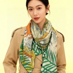 Special Grade Replica Hermes Premium Double-Sided Tonal Silk Cashmere Shawl 140 02 Clone Sale