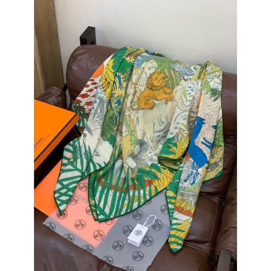 Special Grade Replica Hermes Premium Double-Sided Tonal Silk Cashmere Shawl 140 02 Clone Sale