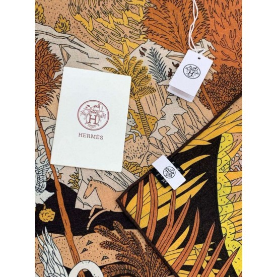 Special Grade Replica Hermes Premium Double-Sided Tonal Silk Cashmere Shawl 140 01 Clone Sale