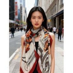 Special Grade Replica Hermes velvet reversible tonal shawl crossbow-style horse harness 135 Clone Sale