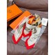 Special Grade Replica Hermes velvet reversible tonal shawl crossbow-style horse harness 135 Red Clone Sale