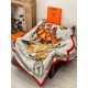 Special Grade Replica Hermes velvet reversible tonal shawl crossbow-style horse harness 135 Red Clone Sale