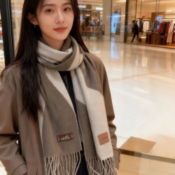 Special Grade Replica Hermes Couple's Multicolor Gradient Cashmere Scarf 32 x 190 Gray Clone Sale