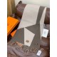 Special Grade Replica Hermes Couple's Multicolor Gradient Cashmere Scarf 32 x 190 Gray Clone Sale