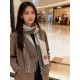Special Grade Replica Hermes Couple's Multicolor Gradient Cashmere Scarf 32 x 190 Gray Clone Sale