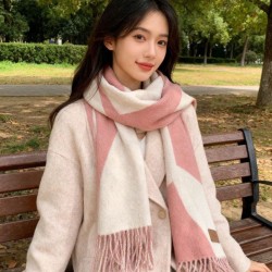 Special Grade Replica Hermes Couple's Multicolor Gradient Cashmere Scarf 32 x 190 Pink Clone Sale