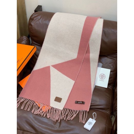 Special Grade Replica Hermes Couple's Multicolor Gradient Cashmere Scarf 32 x 190 Pink Clone Sale