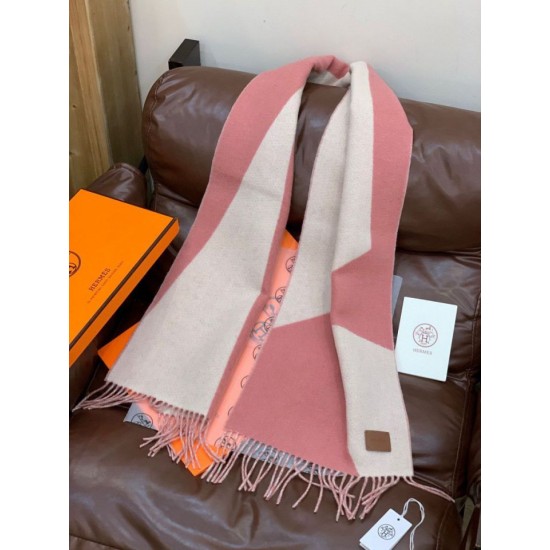 Special Grade Replica Hermes Couple's Multicolor Gradient Cashmere Scarf 32 x 190 Pink Clone Sale