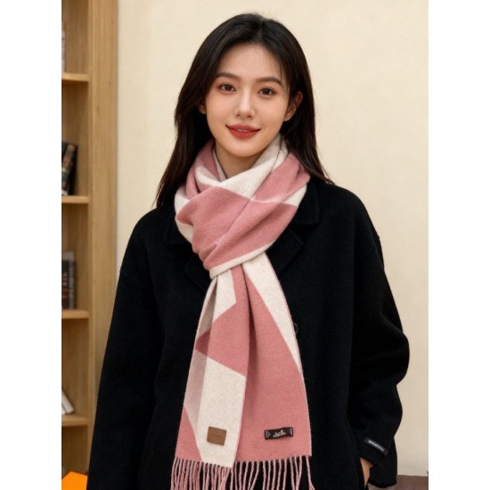 Special Grade Replica Hermes Couple's Multicolor Gradient Cashmere Scarf 32 x 190 Pink Clone Sale