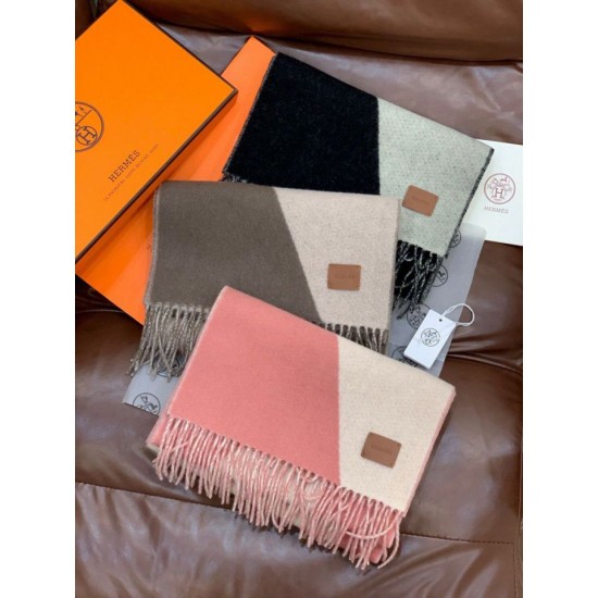 Special Grade Replica Hermes Couple's Multicolor Gradient Cashmere Scarf 32 x 190 Black Clone Sale