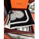 Special Grade Replica Hermes reversible silk cashmere handkerchief 135 Black Clone Sale