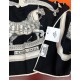 Special Grade Replica Hermes reversible silk cashmere handkerchief 135 Black Clone Sale