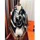 Special Grade Replica Hermes reversible silk cashmere handkerchief 135 Black Clone Sale