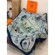 Special Grade Replica Hermès reversible cashmere square scarf 140 Blue Clone Sale