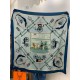 Special Grade Replica Hermès reversible cashmere square scarf 140 Blue Clone Sale