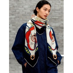 Special Grade Replica Hermès reversible cashmere square scarf 140 Black Clone Sale
