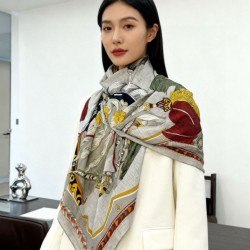 Special Grade Replica Hermès reversible velvet square scarf 140 Clone Sale