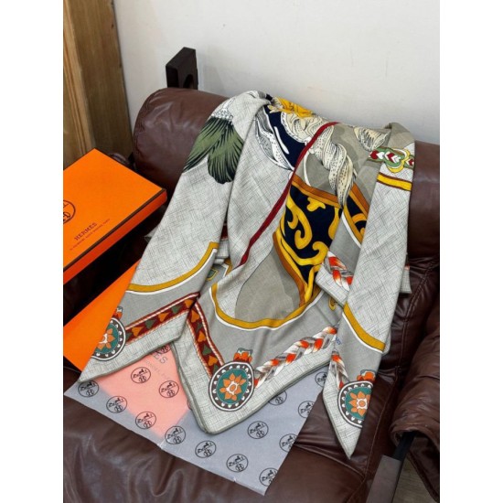 Special Grade Replica Hermès reversible velvet square scarf 140 Clone Sale