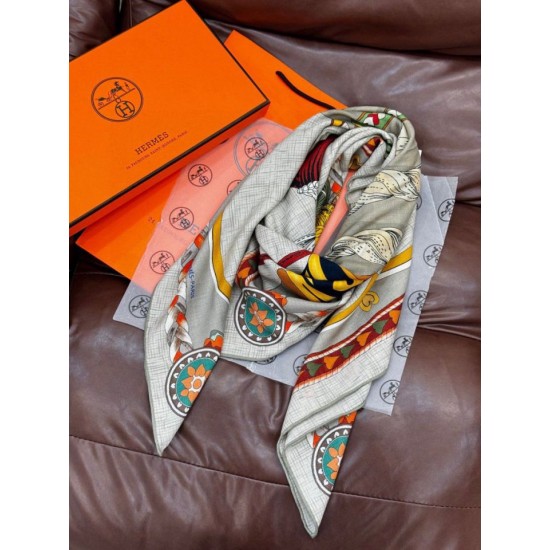 Special Grade Replica Hermès reversible velvet square scarf 140 Clone Sale