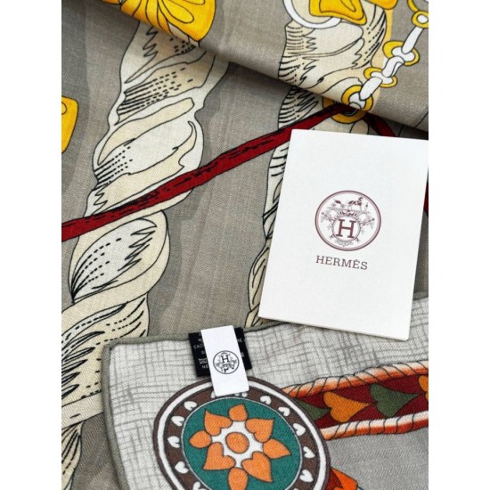 Special Grade Replica Hermès reversible velvet square scarf 140 Clone Sale