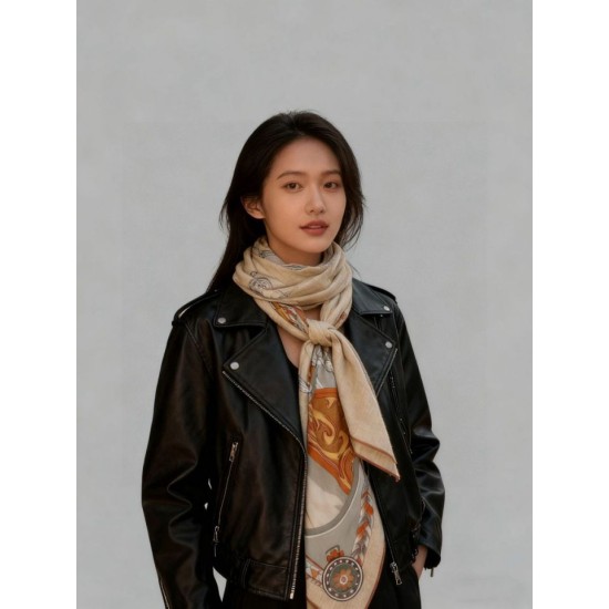 Special Grade Replica Hermès reversible velvet square scarf 140 Gray Clone Sale