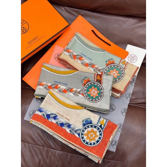 Special Grade Replica Hermès reversible velvet square scarf 140 Gray Clone Sale