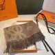 Special Grade Replica Hermès classic reversible lambswool scarf 35 x 200 Brown Clone Sale
