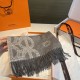 Special Grade Replica Hermès classic reversible lambswool scarf 35 x 200 Gray Clone Sale