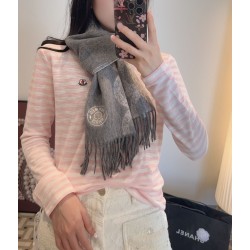 Special Grade Replica Hermès classic reversible lambswool scarf 35 x 200 Gray Clone Sale