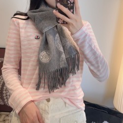 Special Grade Replica Hermès classic reversible lambswool scarf 35 x 200 Gray Clone Sale