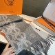 Special Grade Replica Hermès classic reversible lambswool scarf 35 x 200 Gray Clone Sale