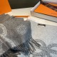 Special Grade Replica Hermès classic reversible lambswool scarf 35 x 200 Gray Clone Sale