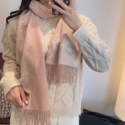 Special Grade Replica Hermès classic reversible lambswool scarf 35 x 200 Pink Clone Sale