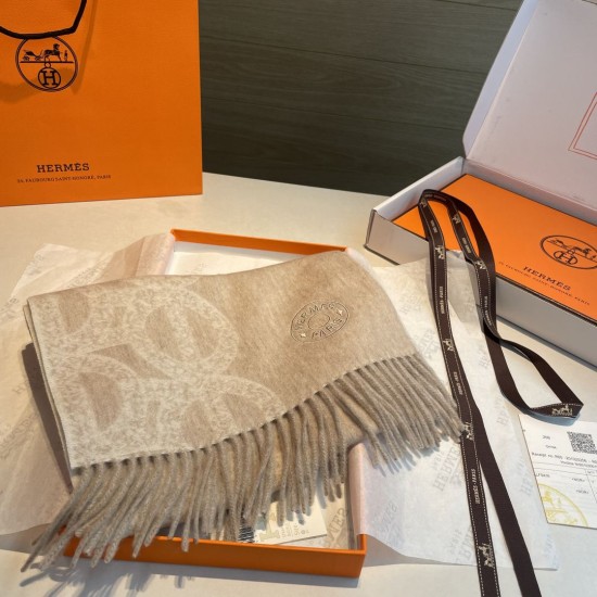 Special Grade Replica Hermès classic reversible lambswool scarf 35 x 200 Clone Sale