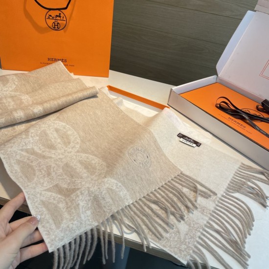 Special Grade Replica Hermès classic reversible lambswool scarf 35 x 200 Clone Sale