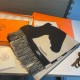 Special Grade Replica Hermes Horse cashmere scarf 30 x 140cm Black Clone Sale