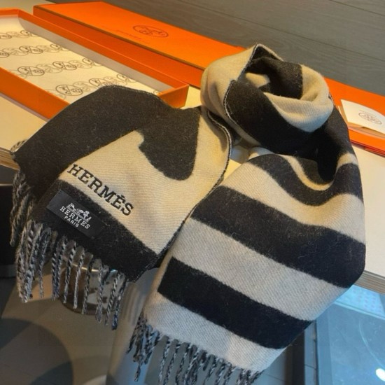 Special Grade Replica Hermes Horse cashmere scarf 30 x 140cm Black Clone Sale