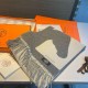 Special Grade Replica Hermes Horse cashmere scarf 30 x 140cm Gray Clone Sale
