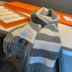 Special Grade Replica Hermes Horse cashmere scarf 30 x 140cm Gray Clone Sale