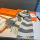 Special Grade Replica Hermes Horse cashmere scarf 30 x 140cm Gray Clone Sale