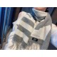 Special Grade Replica Hermes Horse cashmere scarf 30 x 140cm Gray Clone Sale